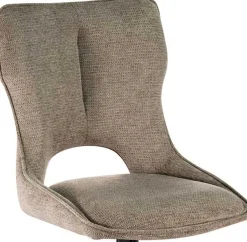 Esszimmerstuhl Morris - 48x59.5x90cm - drehbar - hellbrauner Stoff