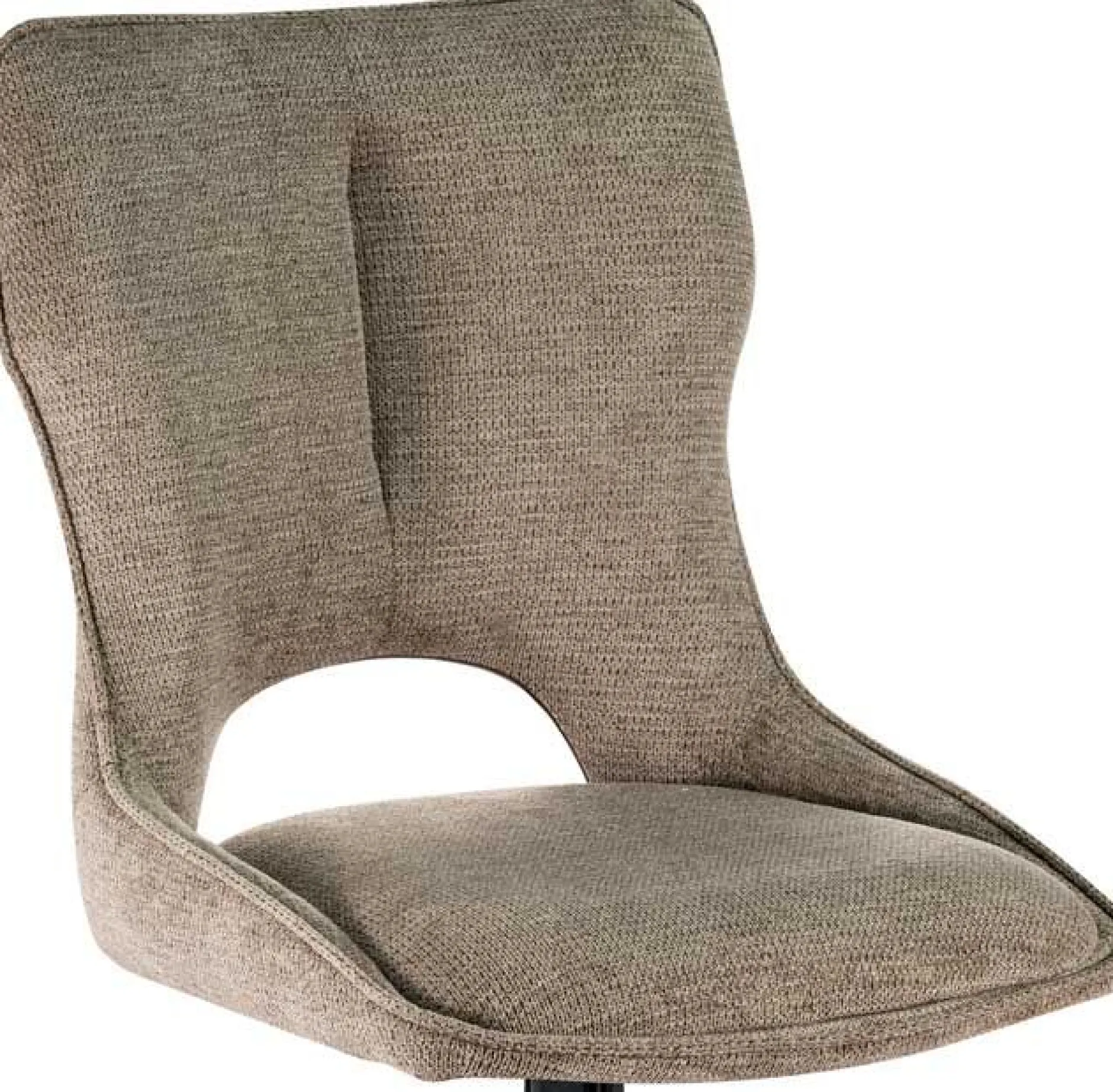 Esszimmerstuhl Morris - 48x59.5x90cm - drehbar - hellbrauner Stoff