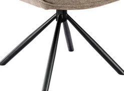 Esszimmerstuhl Morris - 48x59.5x90cm - drehbar - hellbrauner Stoff
