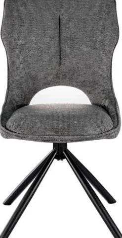 Esszimmerstuhl Morris - 48x59.5x90cm - drehbar - dunkelgrauer Stoff