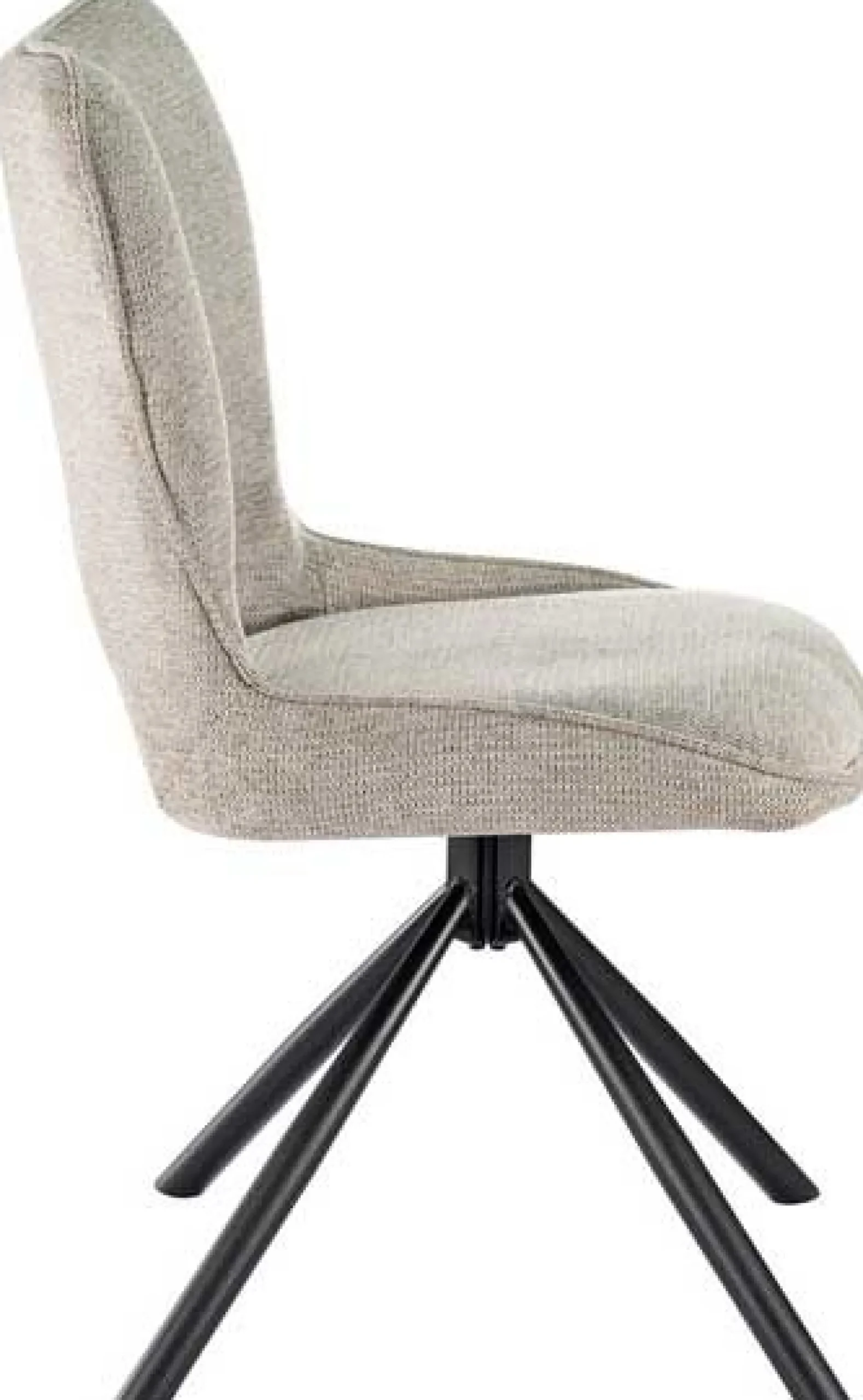 Esszimmerstuhl Morris - 48x59.5x90cm - drehbar - hellgrauer Stoff