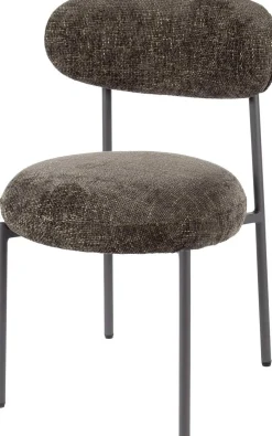 Esszimmerstuhl Rondo - 52x57x81cm - brauner Stoff