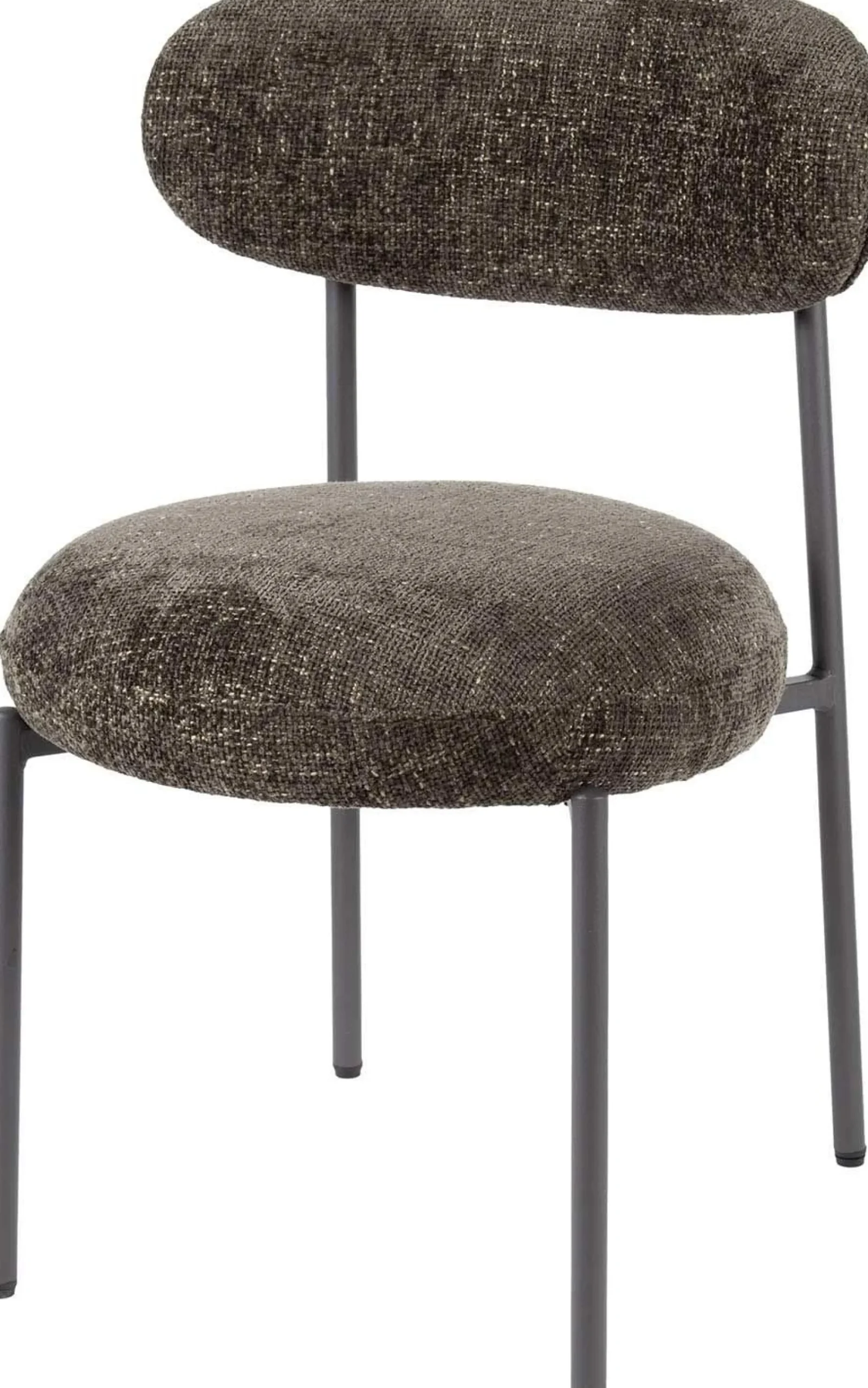 Esszimmerstuhl Rondo - 52x57x81cm - brauner Stoff