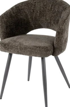 Esszimmerstuhl Saloon - 58x56x81cm - brauner Stoff