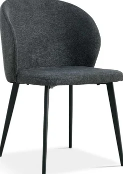 Esszimmerstuhl Tilly - 51x55x80cm - dunkelgrauer Stoff
