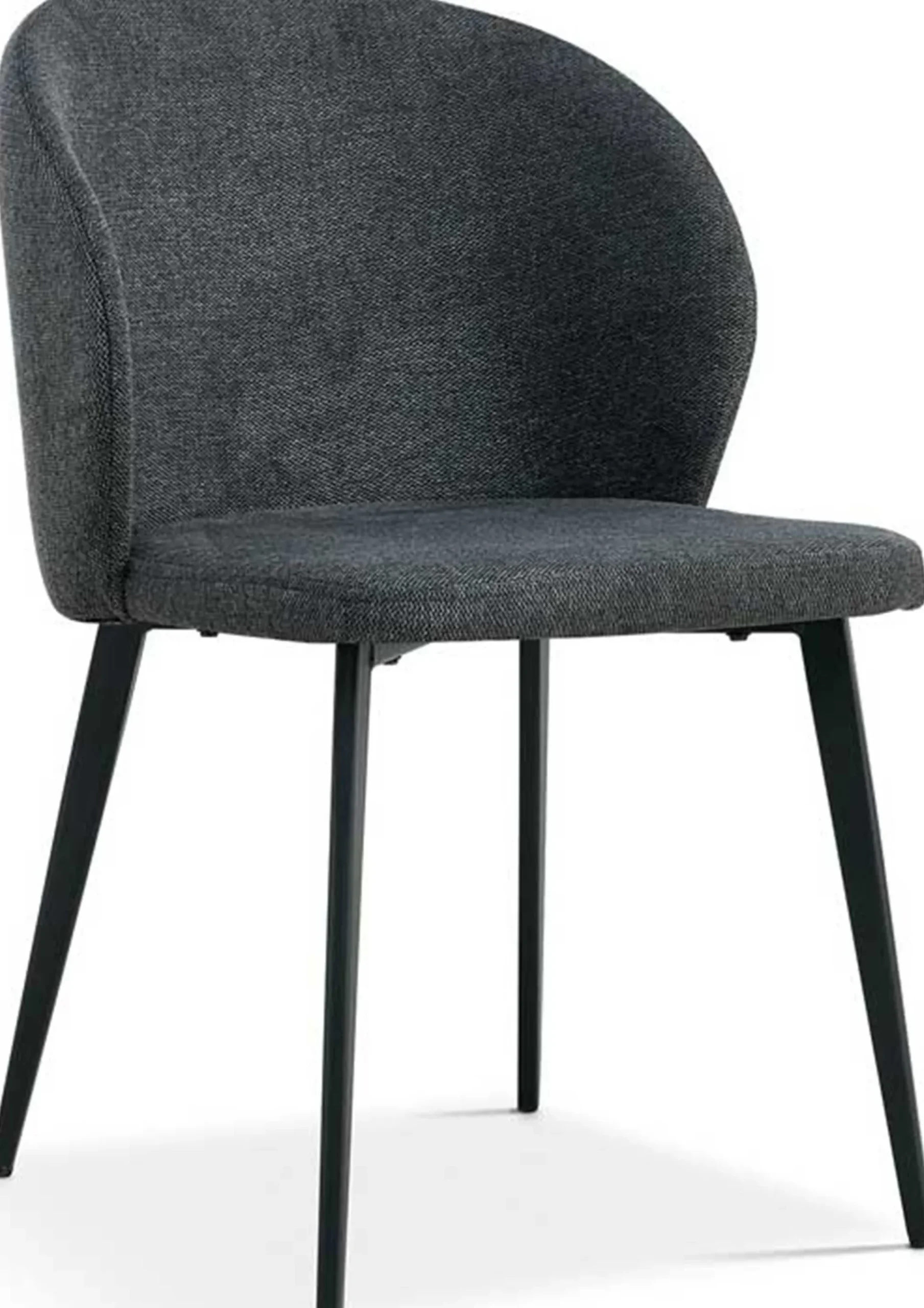 Esszimmerstuhl Tilly - 51x55x80cm - dunkelgrauer Stoff