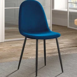 Esszimmerstuhl Valeska Samt - blau