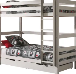 Etagenbett Claire mit Bettkästen Elise - weiß
