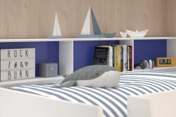 Etagenbett Leo inkl. Matratzenauflagen - Blau / Rosa