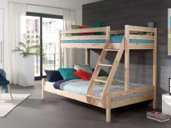 Etagenbett Triple 3-Sitzer Holz - Kieferholz