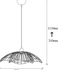 Farac Kronleuchter | METALLGEHÄUSE | Schwarz