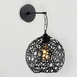 Fellini Wandleuchte | METALLGEHÄUSE | Schwarz