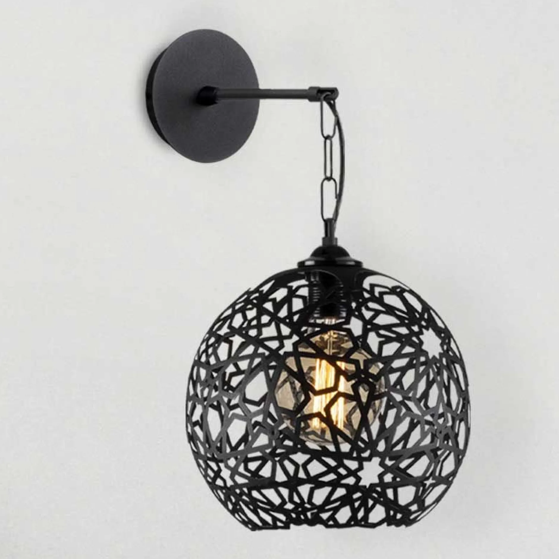 Fellini Wandleuchte | METALLGEHÄUSE | Schwarz