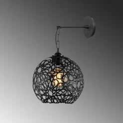 Fellini Wandleuchte | METALLGEHÄUSE | Schwarz