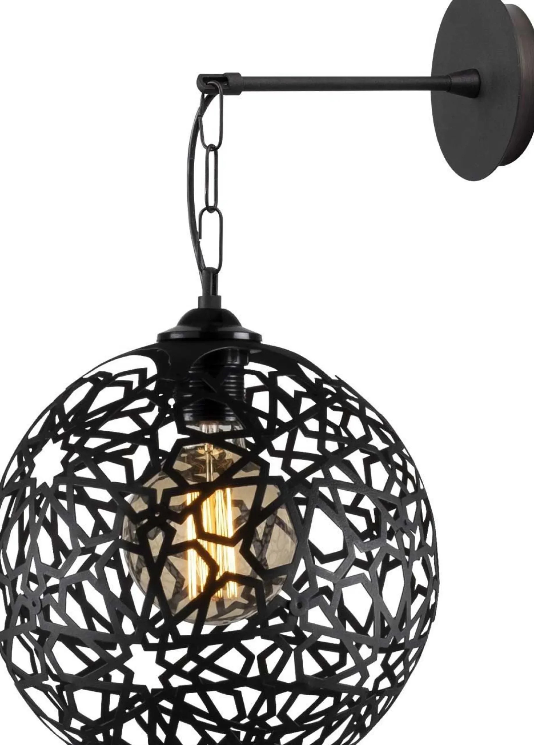 Fellini Wandleuchte | METALLGEHÄUSE | Schwarz