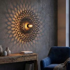 Fellini Wandleuchte | METALLGEHÄUSE | Schwarz