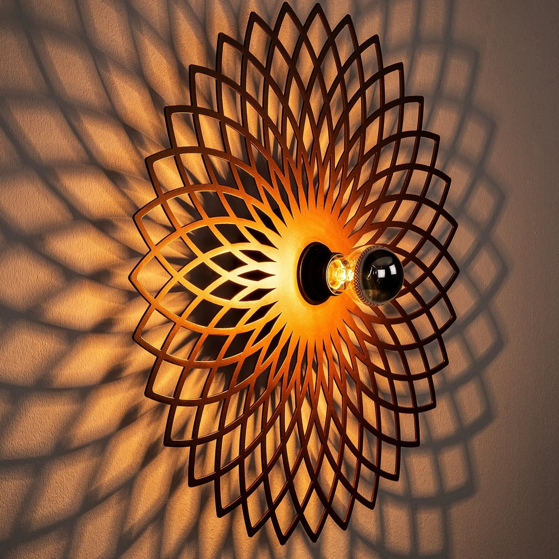 Fellini Wandleuchte | METALLGEHÄUSE | Kupfer