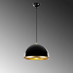 Fenerci Kronleuchter | Höhenverstellbar | Schwarz, Gold