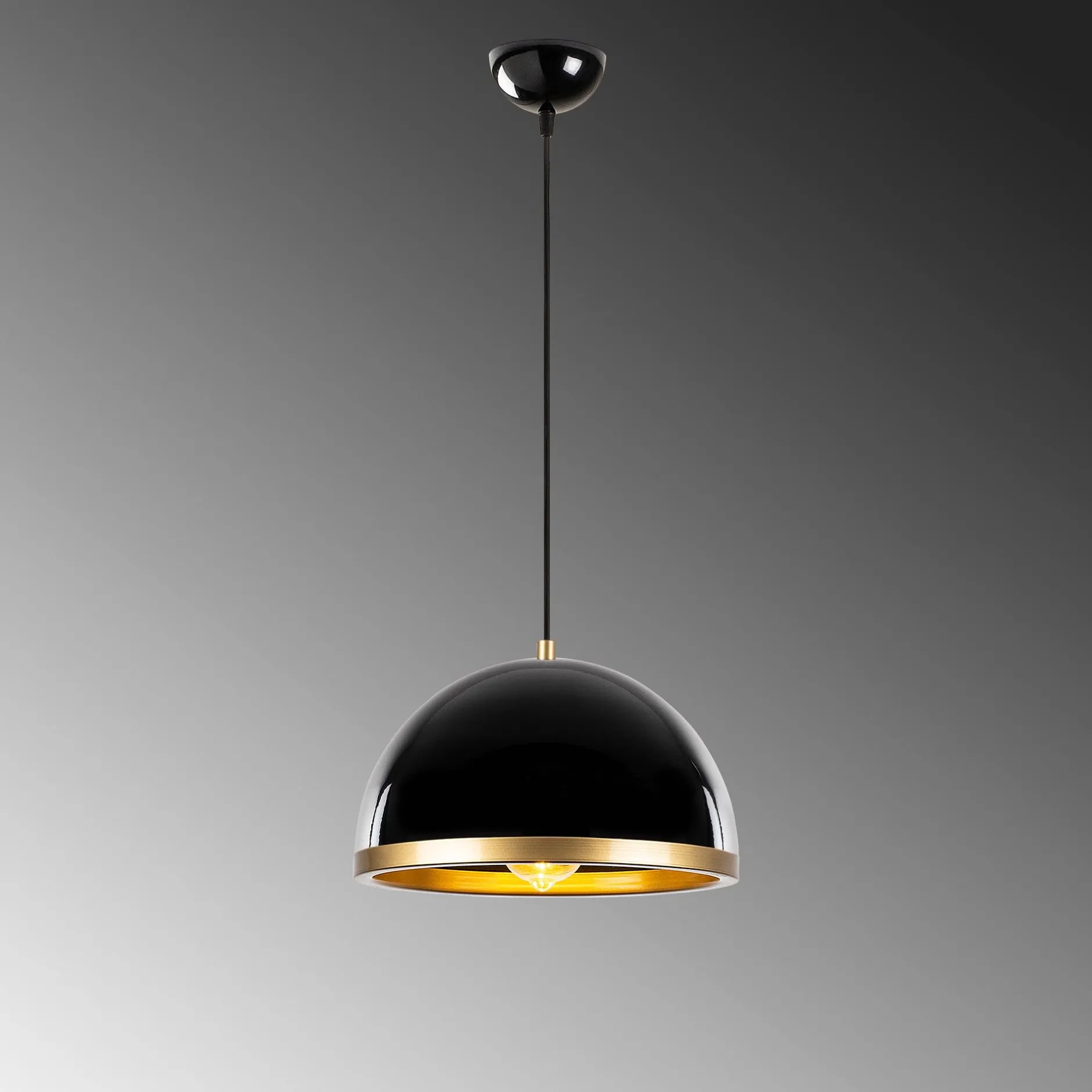 Fenerci Kronleuchter | Höhenverstellbar | Schwarz, Gold