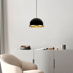 Fenerci Kronleuchter | Höhenverstellbar | Schwarz, Gold