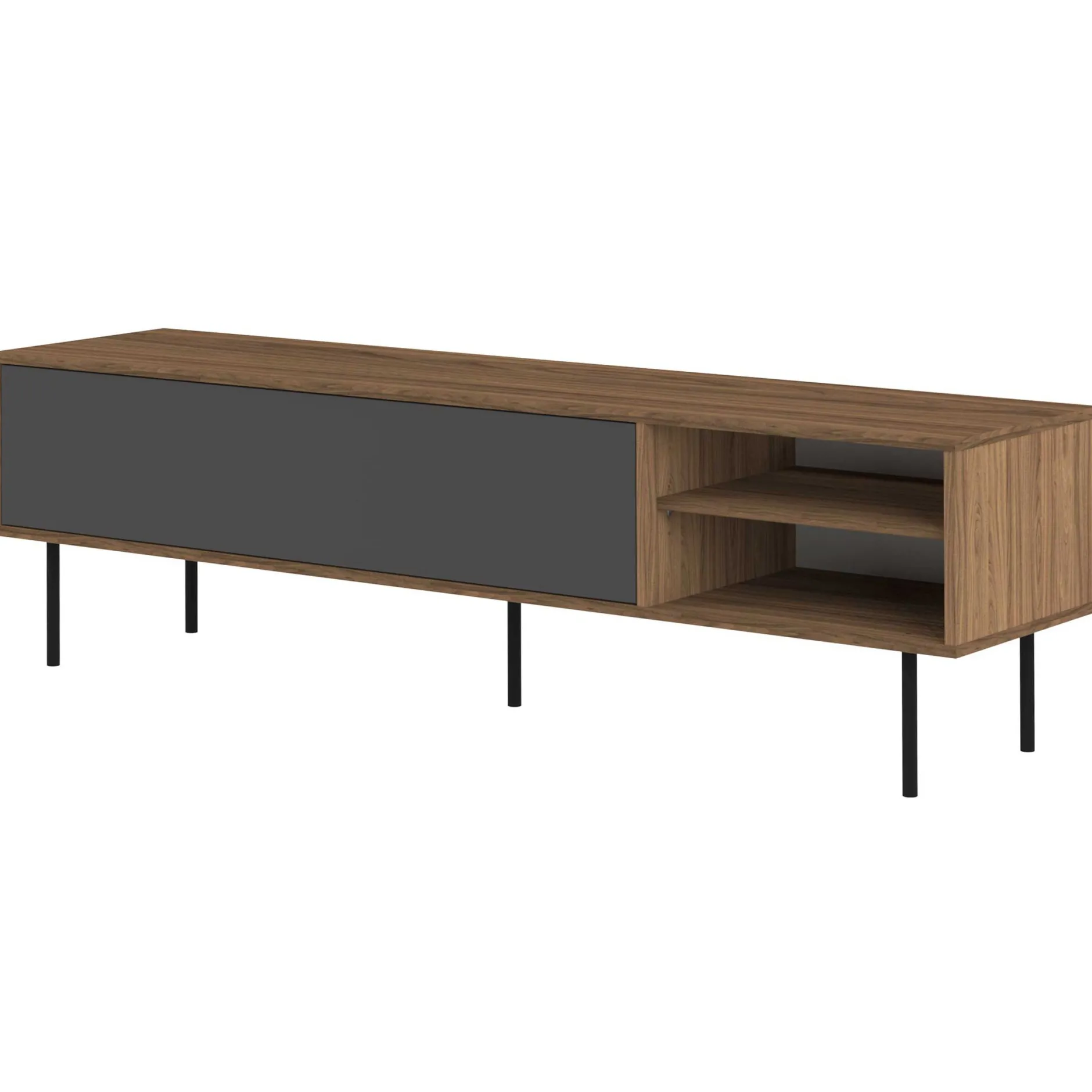 Fernsehschrank Watt 165cm - Walnuss/Grau