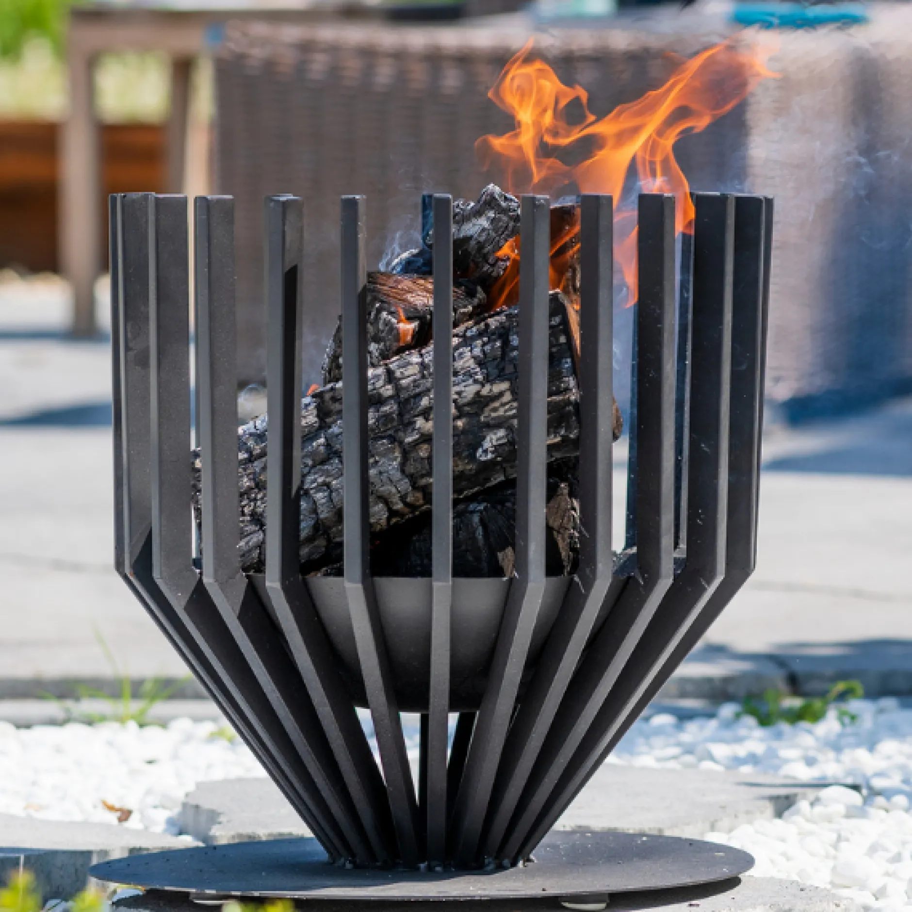 Feuerkorb Washington Ø44x43cm Stahl - schwarz