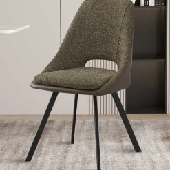 Filou' Bouclé dunkelgrün Stuhl | dunkelgrün PU-Polsterung - 85x48x56cm