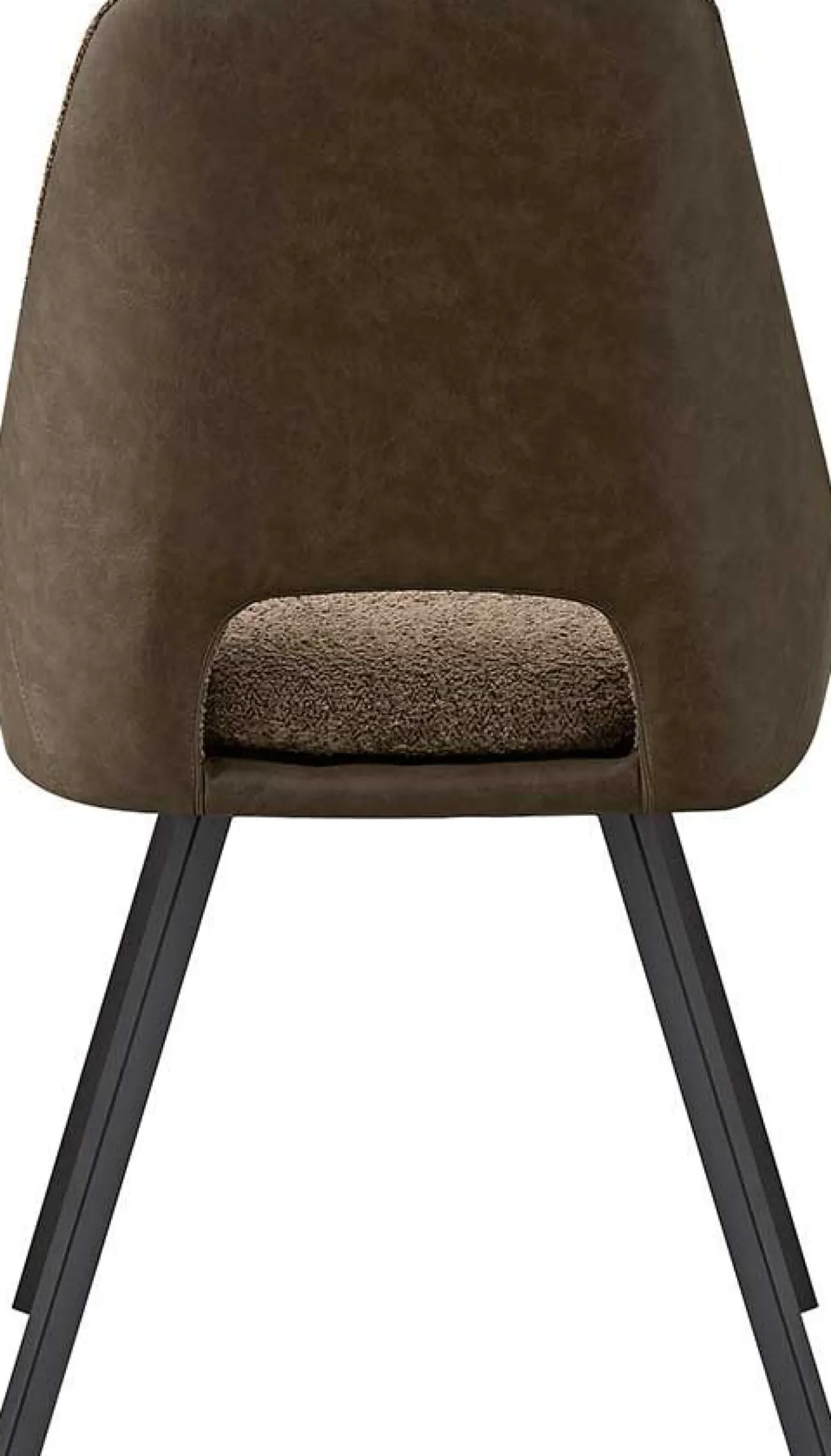 Filou' Bouclé Sand Stuhl | Braun PU Polsterung - 85x48x56cm