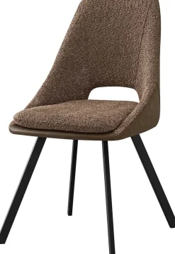 Filou' Bouclé Sand Stuhl | Braun PU Polsterung - 85x48x56cm