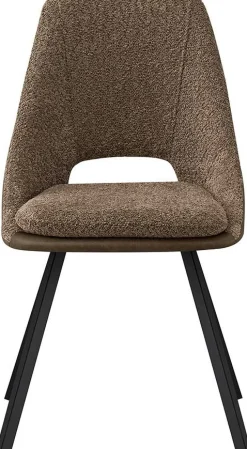 Filou' Bouclé Sand Stuhl | Braun PU Polsterung - 85x48x56cm