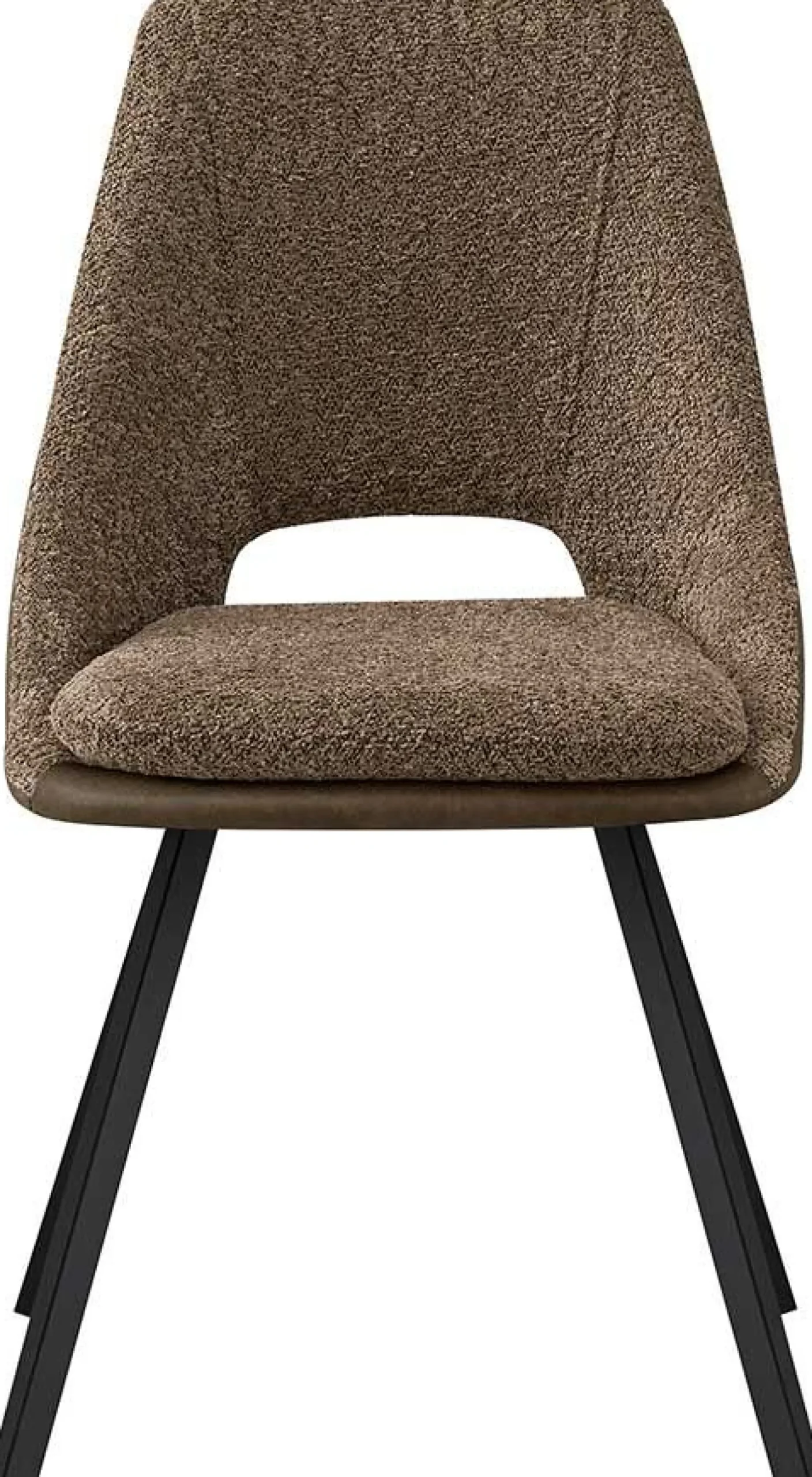 Filou' Bouclé Sand Stuhl | Braun PU Polsterung - 85x48x56cm