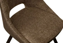 Filou' Bouclé Sand Stuhl | Braun PU Polsterung - 85x48x56cm