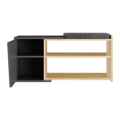 Fiona SC Schuhschrank | 100% MELAMIN | Eiche, Anthrazit