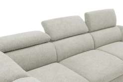 Firenze Ecksofa links - mit Bettfunktion - Stoff beige