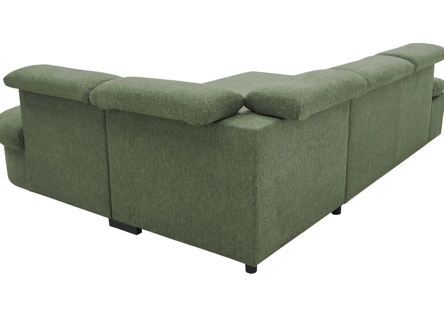Firenze Ecksofa rechts - mit Bettfunktion - Stoff olivgrün
