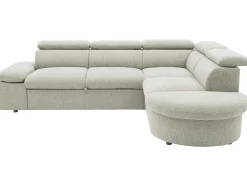 Firenze Ecksofa rechts - mit Bettfunktion - Stoff beige