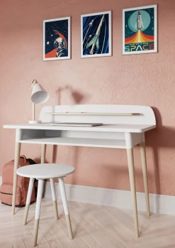 Firmiana Schreibtisch | 110 x 55 x 88 cm | Weiß