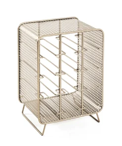 Flaschenhalter | 30 x 24 x 46 cm | Gold / Metall