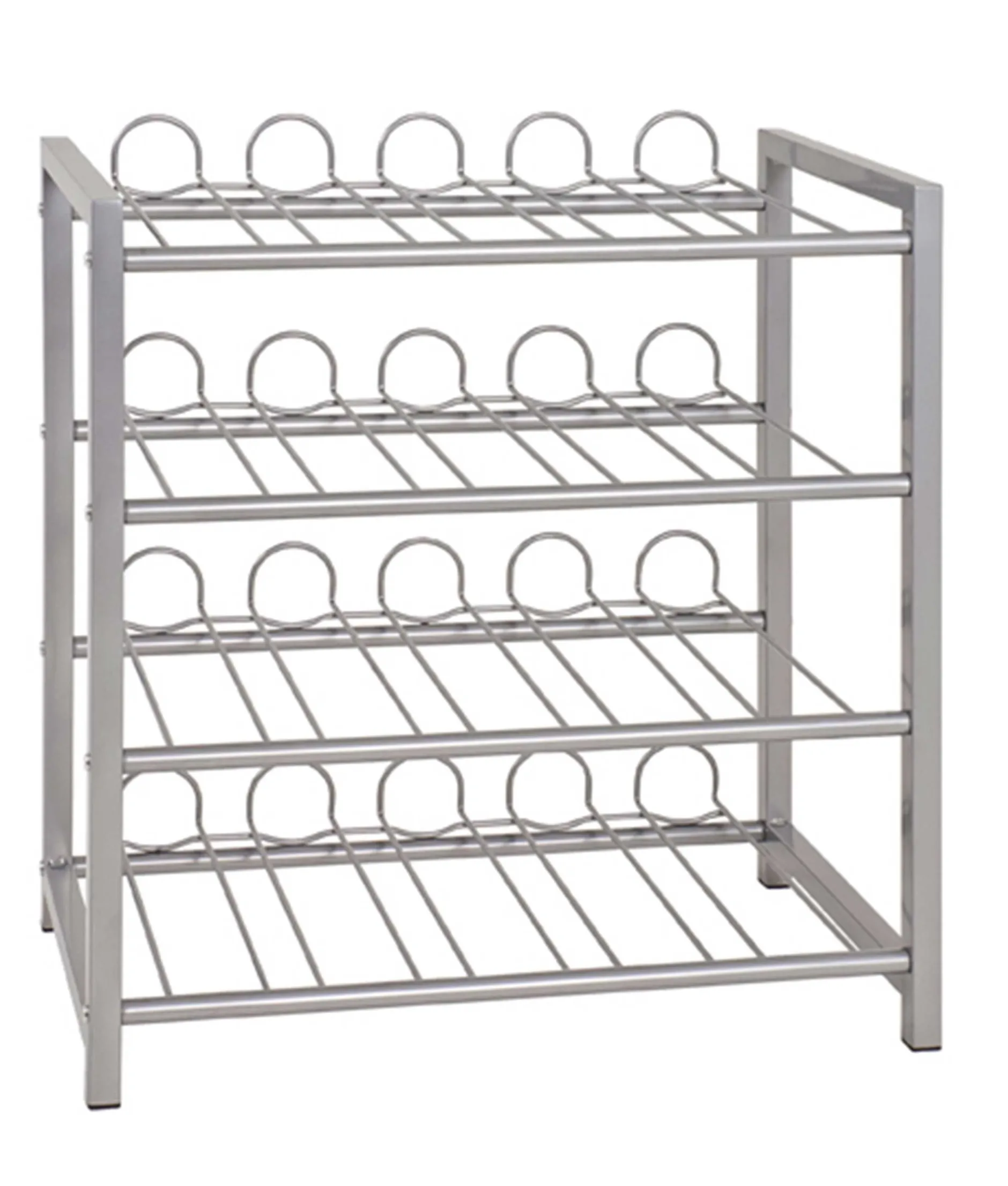 Flaschenhalter | 54 x 31 x 60 cm | Grau / Metall