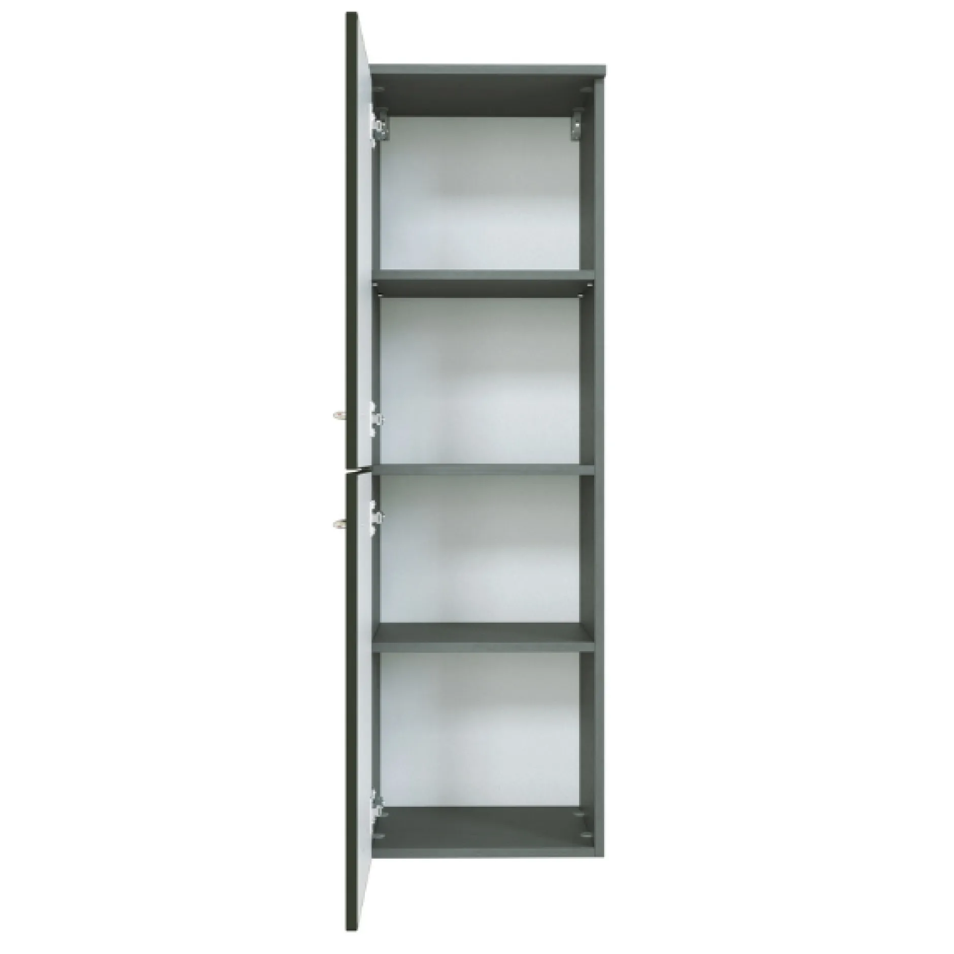 FlorentBadezimmer : Hängeschränke, Spiegelschrank, Waschtischschrank, Säulenschrank, Ablageschrank - Hochglanz grau