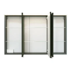 FlorentBadezimmer : Spiegelschrank, Waschtischschrank, Säulenschrank, Ablageschrank - Hochglanz grau