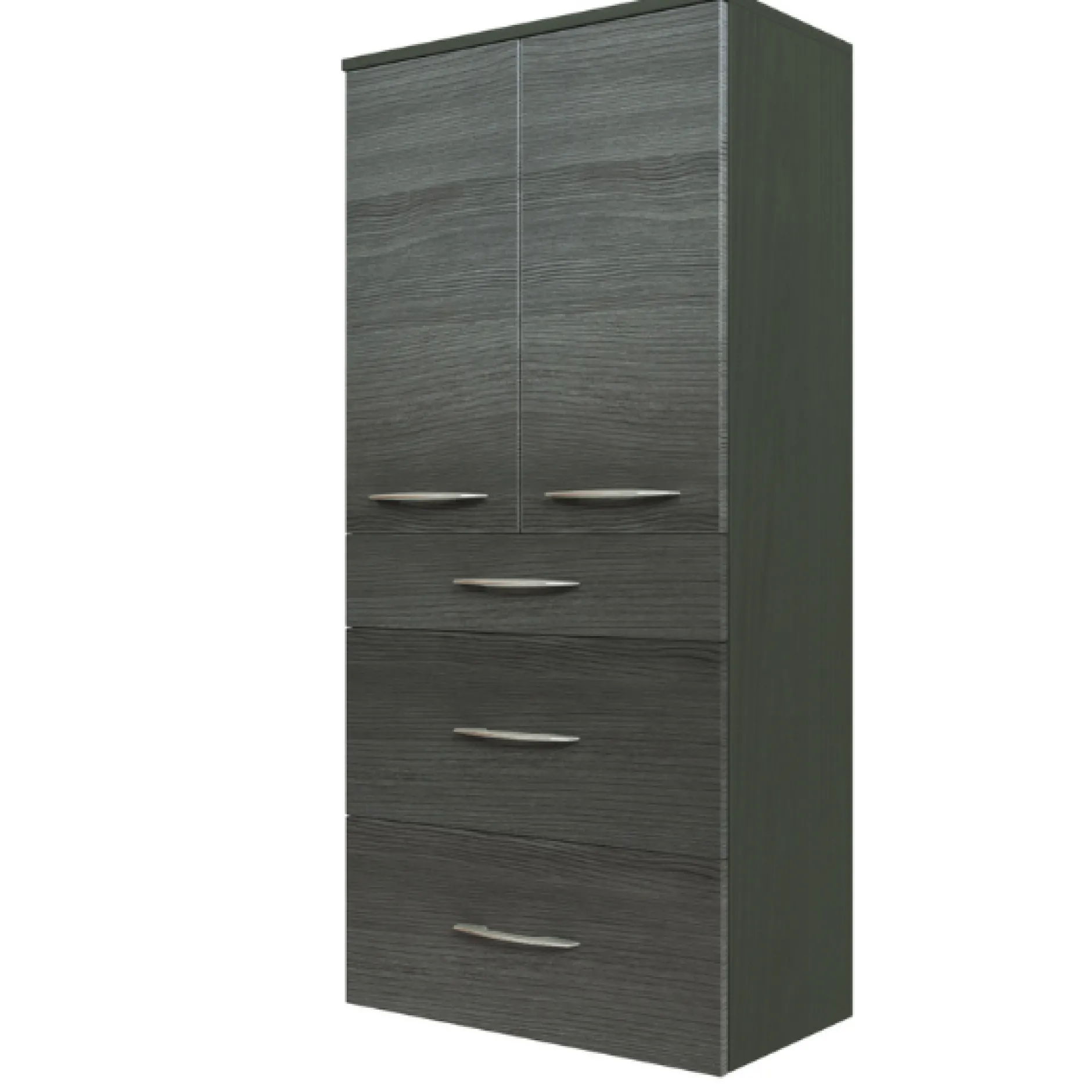 FlorentBadezimmer : Spiegelschrank, Waschtischschrank, Säulenschrank, Ablageschrank - Eiche grau