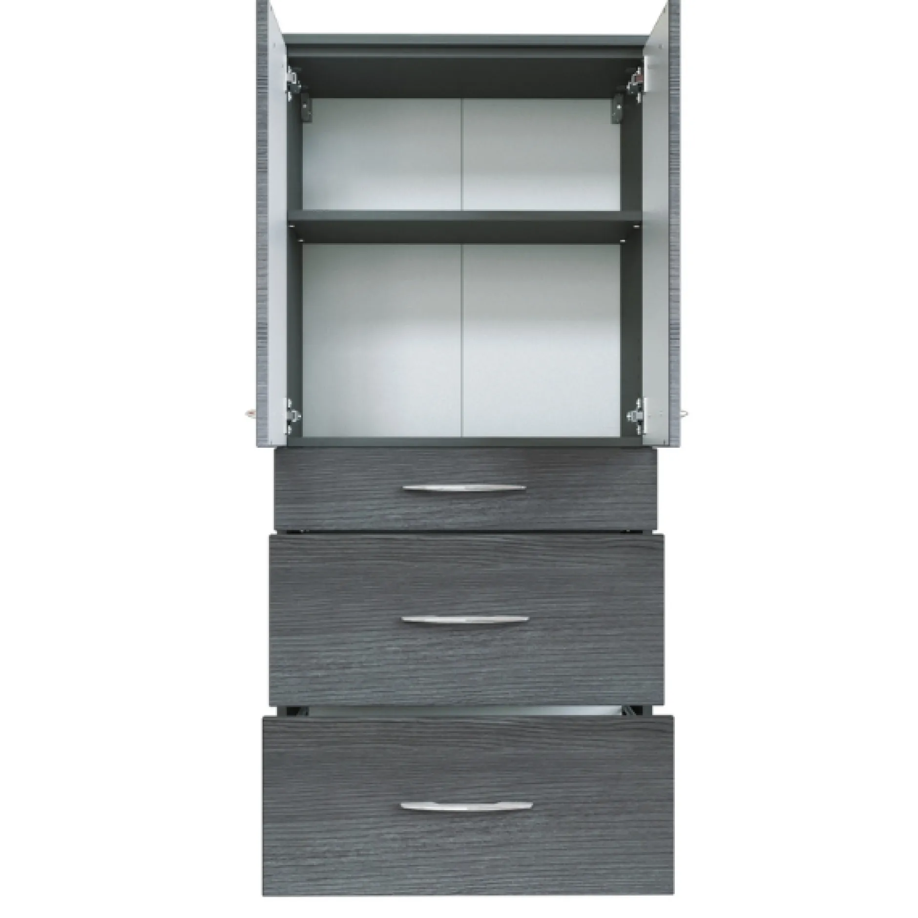 FlorentBadezimmer : Spiegelschrank, Waschtischschrank, Säulenschrank, Ablageschrank - Eiche grau