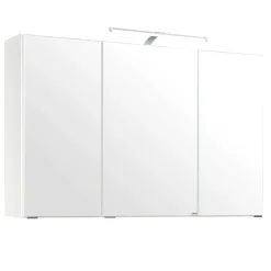 FlorentBadezimmer : Säulenschrank, Spiegelschrank, Waschbeckenschrank - Hochglanz weiß