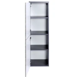 FlorentBadezimmer : 2x Säulenschrank, Spiegelschrank, Waschtischschrank - Eiche grau