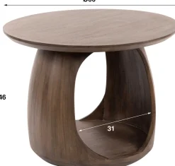 Flow Solid M Beistelltisch: Acacia Glaze Brown