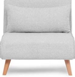 Folde Single 1-Sitzer-Schlafsofa | Teddystoff | Grau