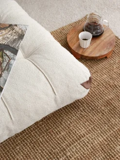 Fold Kadife 2-Sitzer-Schlafsofa | Teddystoff | Creme