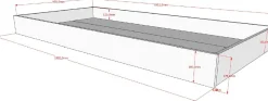 Forrest Hausbett 90x200cm mit Rollbett - Massivholz Buche - weiß