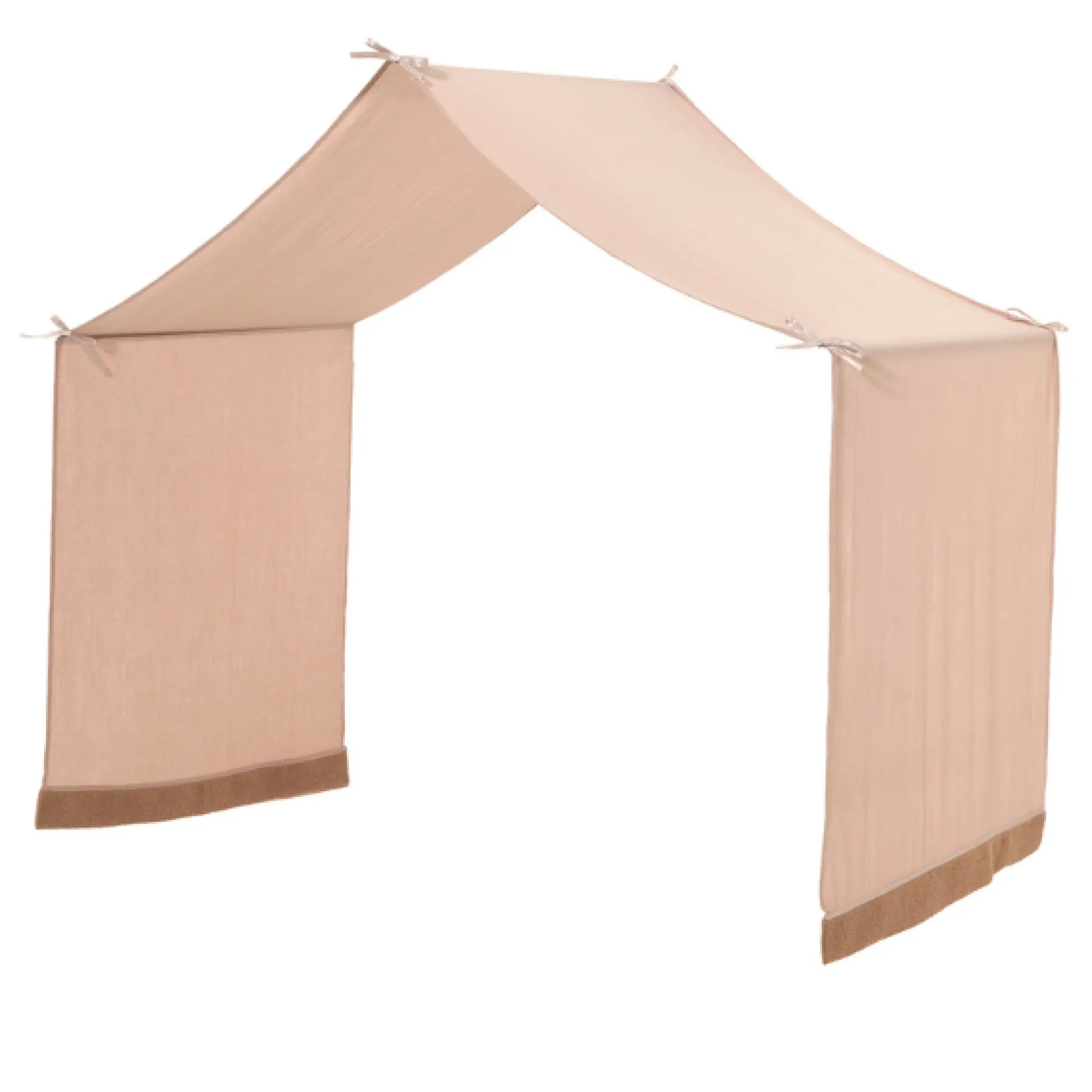 Forrest Hausbett 90x200 mit herunterklappbarem Schutzgitter und Bettzelt - weiß/rosa